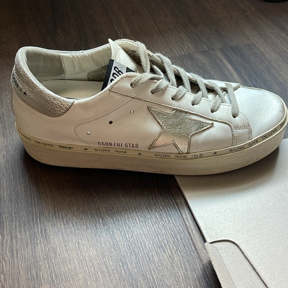 Golden Goose Hi Star platform sneakers white/silver - Picture 2 of 9